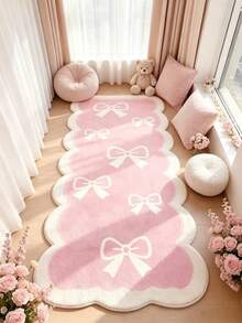 1 buah, Karpet Dekorasi Pita Tepi Bergelombang Warna Pink, Pita Pink, Pinggiran Bergelombang, Tersedia Berbagai Ukuran, Karpet Dekoratif, Dekorasi Kamar Tidur, Karpet Kecil, Karpet, Dekorasi Rumah, Karpet Ruang Tamu, Karpet Kecil Ruang Tamu, Karpet Kamar Tidur, Dekorasi Rumah Ruang Tamu, Karpet Luar Ruangan, Karpet yang Dapat Dicuci, Ukuran Tidak Beraturan, Kesalahan Pemotongan 1-5cm - MultiWarna - View 1