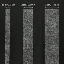 1/2/3cm Wide 60M White Double-Sided Adhesive Non-Woven Hot Melt Interlining Fabric, Thin Iron-On Fusible Interlining Tape With Glue Mesh Backing For Garment Accessories - White - View 3