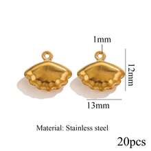 20-Piece Set Of 304 Stainless Steel 18K Gold-Plated Fashionable Star, Moon, And Geometric Pendants For DIY Necklace, Bracelet, And Jewelry Making - 1 Pendant - View 13
