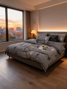 Cozy Duvet Cover Set - Bedroom - Grey - View 2