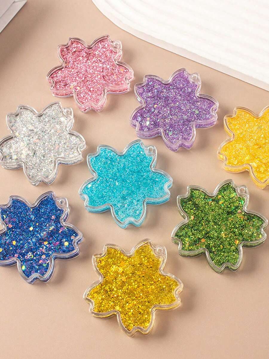1 buah Aksesori Guka Brick Pasir Hisap Akrilik Berwarna-warni Sakura Mengkilap, Hadiah - MultiWarna - View 1