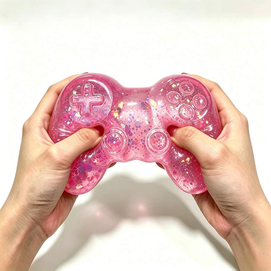 1pc Soft Game Controller Stress Ball, Decompression Toy, Soft Filled Squeeze Toy, Stress Relief Game Controller, Birthday Party Favor Bag, Unisex, Slow Rebound! Squeeze Stress Ball, Random Style And Color