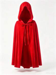 Witch Velvet Cloak, Halloween Hooded Cape Party Performance Robe Costume, Vampire, (Cloak Rope Material And Color Random) - Multicolor - View 5