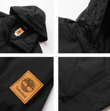 Timberland 新款男士戶外登山攀岩保暖抓絨可拆卸帽 2合1/3合1軟殼外套 - 黑色/灰色 - 查看 6