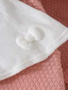 1 buah Jubah Berkerudung Bulu Putih Lucu dan Nyaman untuk Bayi Perempuan, Gaya Liburan Musim Gugur/Dingin - Putih - View 6