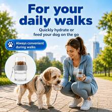 2-In-1 Portable Pet Food & Water Container, Leak-Proof Travel Feeding Bowl For Cats And Dogs, Outdoor Walking, Camping, Hiking Pet Supplies - Multicolor - View 6
