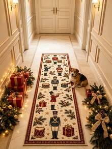 1pc Christmas Nutcracker Band Floor Mat, Kitchen Rug, Kitchen Mat, Door Mat, Runner Rug, Area Rug, Christmas Carpet - Multicolor - View 6