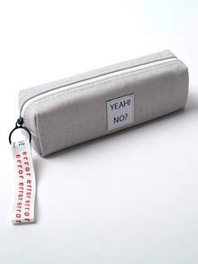 1pc Cute Ribbon Canvas Pencil Case, Large Capacity Pencil Pouch For Ages 3+, Kindergarten, Elementary Kids, Girls & School Supplies - Multicolor - View 11