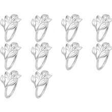 1pc/5pcs/10pcs/12pcs Reusable Gold-Plated Alloy Napkin Rings: Smooth Edges, Easy To Clean, Suitable For Weddings, Parties, Celebrations And Holiday Dinners - Multicolor - View 11