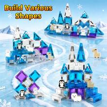 Multi-Set Magnetic Building Blocks, Space Puzzle Set With Astronaut, Princess Castle, Frozen Magnetic Building Blocks Puzzle, STEM Toys For 3+ Children, Creative Building Blocks Toys For 3, 4, 5, 6, 7, 8 Years Old Boys And Girls - Color - View 5