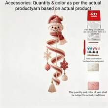 1 Set Spiral Snowman Crochet DIY Kit, Designed For Beginners, Easy To Start. Handmade Knitting, Full Of Fun. Includes Detailed English Instructions And Step-By-Step Video Tutorials, One Step At A Time, Even Beginners Can Complete. Suitable For Birthday, Valentine's Day, Mother's Day, Christmas, Halloween, Back To School, Ramadan And Other Holidays, An Ideal Gift Choice Filled With Heart. - C-Multicolor Set - View 9