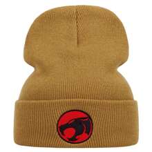 1pc Cartoon Patch Embroidery Knit Beanie Hat, Autumn/Winter Outdoor Sports Events Cold Weather Casual Versatile Brimless Cap - Multicolor - View 12
