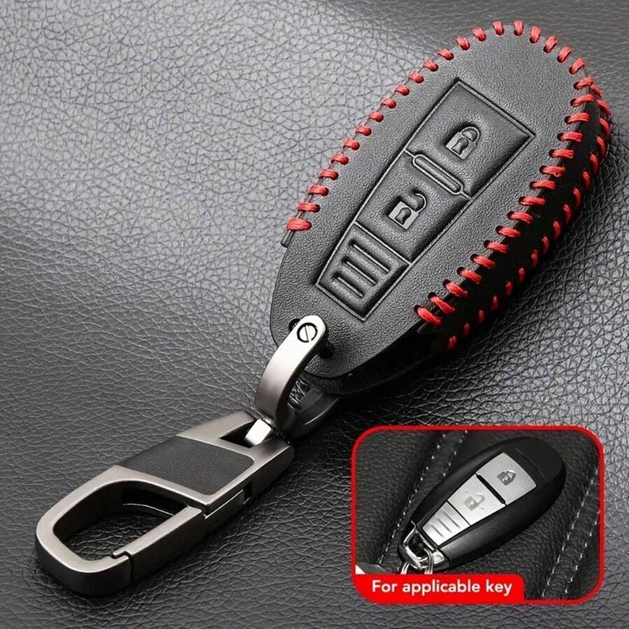 Premium PU Leather Car Key Cover For Suzuki Swift, Ignis, Baleno, Vitara, Celerio, Jimny, Alto, Splash, XL7, SX4, Kizashi - one-size - View 1