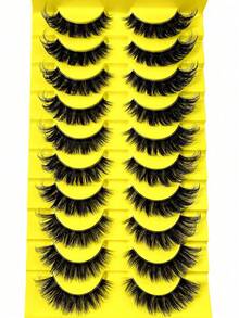 2026 New 10 Pairs Cat Eye False Eyelashes - Natural Soft And Long, Clear Band, Manga Style, Suitable For Dramatic Makeup, Reusable And Easy To Apply, Creates A Natural Look, Suitable For Daily, Party, Wedding, Holiday And Other Occasions - View 4