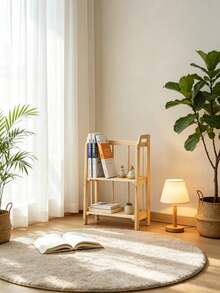Natural Solid Wood Small Freestanding Bookshelf, 3‑Tier Open Slatted Storage Rack, Space‑Saving Display Organizer For Living Room Bedroom Sofa Corner Dorm Home Office, For Book Lovers Students To Store Books Magazines Small Decor - Multiple Specifications - View 5