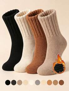 3/6/9 pares de calcetines térmicos aleatorios para mujer, calcetines gruesos y cálidos para botas, calcetines de otoño e invierno para mujer, calcetines de Halloween y regalos para mujer - Multicolor - Ver 1