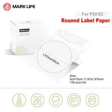 Printer Label Marklife P50 - Printer Label Termal, Mesin Label Portabel, Cocok untuk Produk, Alamat, Stiker, Keperluan Rumah dan DIY, Kompatibel dengan Sistem Android, iOS, dan Windows, Dilengkapi dengan 1 Gulungan Stiker Putih Bulat 50mm - Mint Blue - View 17