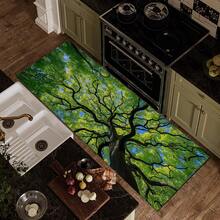 Large Tree & Sky Print Long Runner Rug, Indoor Home Decor, Kitchen Long Mat, Entryway Door Mat, Hallway Entrance Decor, Bedroom Bedside Rug, Living Room Rug, Laundry Room Mat, Bathroom Bath Mat, Suitable For Apartment, Dorm And Home Daily Decor - Multicolor - View 8
