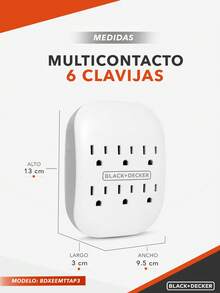 black & decker Adapters & Multi-Outlets - US A Type Plug(110-127V) - View 2