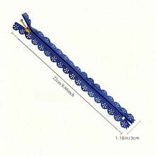 10pcs Random Color 3# Nylon Closed-End Lace Hollow Zipper, Practical Durable Cost-Effective, Pocket Bag Closure Colorful Short Zipper, 6.69-12.6in - A - View 5