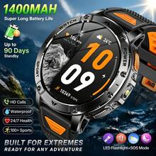KENPANG 1400mAh Battery Men's Sports Smart Watch, Built-In Red & White Dual-Color LED Flashlight, IPX8 Waterproof, 100+ Sports Modes, Call & Answer, Message Notifications, 24-Hour Health Monitoring, 200+ Watch Faces, Sleep Tracking, Men's Fitness Tracker - View 18
