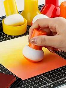 Sponge Dotting Tool, Multiple Colors, Gourd-Shaped Handle, Suitable For Handmade Crafts, Dry And Wet Use - Ink Dotting Tool For Scrapbooking, Card Making And Mixed Media Art - A - View 1
