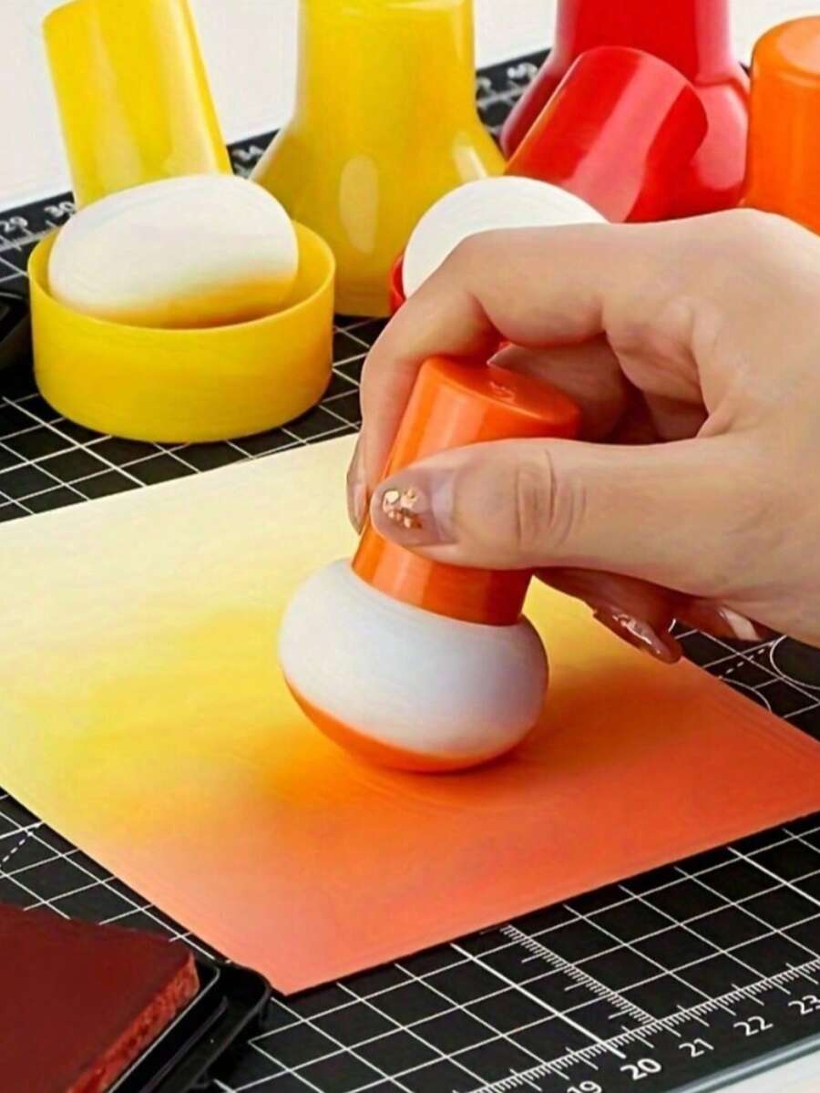 Sponge Dotting Tool, Multiple Colors, Gourd-Shaped Handle, Suitable For Handmade Crafts, Dry And Wet Use - Ink Dotting Tool For Scrapbooking, Card Making And Mixed Media Art - A - View 1