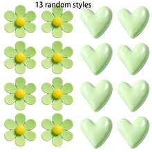 8/13/20pcs Heart & Flower Mixed Style Heart-Shaped Decorative Push Pins, Soft Cork Office Decor, Cute Random Assortment - B - View 10