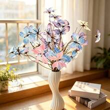 Artificial Butterfly Branches, Fake Butterfly Flower Stems, Bendable Stem Vases For Flower Arrangement, Home Dining Table Center, Wedding, Window Decoration - Multicolor - View 5