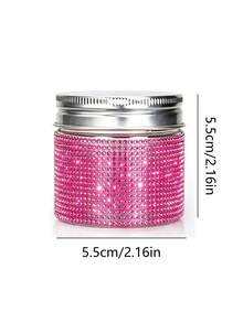 Wide Mouth Refillable Sparkly Rhinestone Diamond Cosmetic Jar, Portable Bling Cream Container For Eye Cream Hand Cream Lotion, Suitable For Vanity, Bathrooms & Travel, Christmas Valentine Mother'S Day Gift For Women - Multicolor - View 9