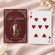 1pc Personalized Custom Wedding Poker Cards,Custom Names Date Vintage Couple Sketch Playing Cards,Wedding Favor Souvenir Gift,Wedding Table Decoration - Multicolor - View 13