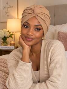 Twist Knot Stretch Turban Set, Soft Jersey Knit Head Wrap For Daily Hijab Inner & Chemo Wear, Birthday Holiday Gift Pack For Women - Multicolor - View 8