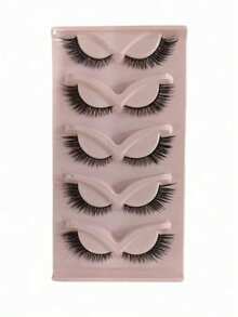 5 Pairs New Fox Eye/Cat Eye False Eyelashes, Create Charming Makeup, Natural Curl And Length, Sexy Eyelashes Enhance Charm, Suitable For Halloween - View 9