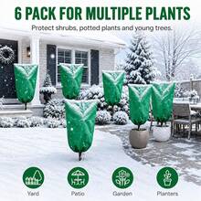 Winter Tree, Shrub And Flower Protection Cover, Drawstring Garden Winter Cover, Multi-Size Green Plant Warmth Sleeve, Suitable For Outdoor Garden Use, Ideal Choice For Plant Winter Protection, Snow And Frost Resistant, Simple Style, Adapts To Harsh Weather, Perfectly Meets The Needs Of Gardening Enthusiasts, Homeowners And Landscape Design Lovers, Made Of Durable And Breathable Fabric, Suitable For Seasonal Plant Care And Protection - Multi-color - View 3