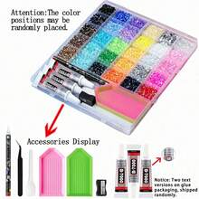 15/28/30/32/40/42/60 Colors Resin Rhinestone Set; DIY Handmade Material Set, Shiny Transparent Flat Back Rhinestones, Suitable For DIY Clothing Rhinestone Decoration, Jewelry Handmade Crafting, Diamond Painting And Other DIY Handmade Creations - Multicolor - View 9