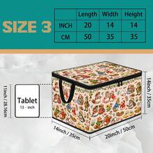 Multi-Size Options, Fun Cartoon Print Foldable Storage Box With Zipper Handle, Upgraded Fabric Large Capacity Storage Bin, Suitable For Wardrobe, Dorm, Under-Bed Storage, Organizing Clothes, Bedding, Toys, Miscellaneous Items, Home Moving And Organization - Multi-color - View 16