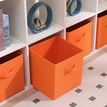 Foldable Storage Boxes Set Of 2,Non-Woven Fabric Storage Box Set,Storage Drawers For Cube Storage Unit,26.5x26.5x28 Cm - Burnt Orange - View 4