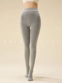 MOIRÉALLURE 1雙純色適合日常穿著基礎不透明褲襪 - 淺灰色 - 查看 2