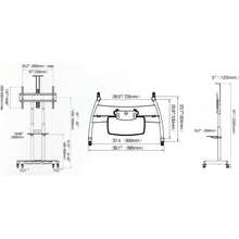 Carro Soporte Móvil para Monitores y Televisores 55 a 90 Pulgadas, Ruedas Bloqueables, Estructura Robusta, Base para Colocar Accesorios Adicionales - Ver 5