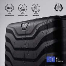 W WINGS Travel Luggage Set 4 Pcs | Vanity Case, Cabin, Medium And Large Suitcases With Spinner Wheels And Telescopic Handle - Black - View 7