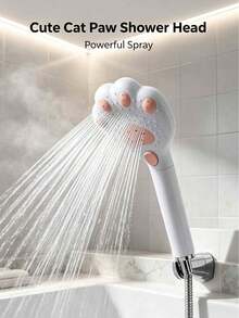 1pc Adjustable Handheld Claw-Shaped Shower Head, Wall-Mounted High Water Flow Powerful Rain Shower, Plastic Material, Wall-Mounted, Brings Refreshing Bathing Experience, Bathroom Accessories Bathroom Tools - Multicolor - View 1