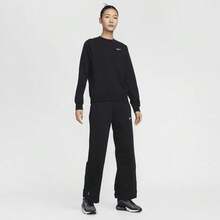 Nike Club SS25 Team Series Embroidered Logo Casual Soft Crewneck Black Pullover Sweatshirt Women's - Black - View 5