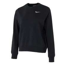 Nike Club SS25 Team Series Embroidered Logo Casual Soft Crewneck Black Pullover Sweatshirt Women's - Black - View 6