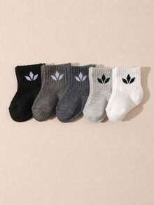 6/10/20 Pairs Random Solid Color Candy Color Casual Mid-Calf Socks For Infants And Toddlers, Autumn/Winter - Multicolor - View 4