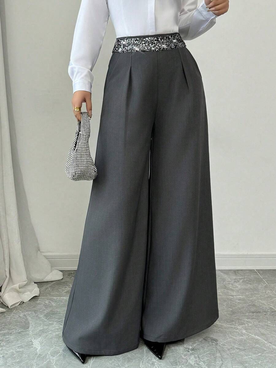 Women Pants - Grey - View 1