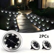 2pcs Solar Powered Spherical Ground Stake Landscape Lights, Available In Warm White, Cool White, And Colorful Options, Each Light Is A Fixed Solid Color, No Light Mode Switching. Solar Energy Absorbs Sunlight During The Day And Automatically Lights Up At Night, Spherical Translucent Shell With Ground Stake, No Wiring Required, Directly Insert Into Soil For Quick Installation. Weather-Resistant, Suitable For Long-Term Outdoor Placement. - Solar Ground Lights - View 15