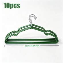 10/20/30/40pcs New Curved Resin Hangers Green, Shoulder Arc Design Prevents Wrinkles, Wide Design, No Mark Hanging, Corner Hook Design, Easy Hanging For Strappy Lingerie, Multi-Purpose, Storage Made Easy, Thick Material For Heavy Clothes, Anti-Slip Texture, Prevents Slipping - Green - View 11