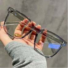 1 Pair Minimalist Elegant Multi-Function Multi-Color Geometric Transparent Full Frame Women's Non-Prescription Glasses, High-Resilience Plastic Material, Lightweight And Comfortable, Suitable For All Face Shapes, Slimming Effect, Suitable For Daily Makeup - Multicolor - View 15