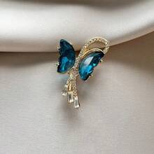 1pc Elegant Zinc Alloy Butterfly Brooch For Women, Suitable For Spring, Summer, Autumn, Winter And Daily Wear - Gold - View 7