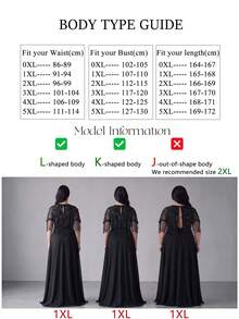 SUPGIR Plus Size Women's Elegant V-Neck Sequin Patchwork Chiffon Tassel Sleeve Fitted Maxi Evening Dress Wedding Black Spring Party Fall - Black - View 7